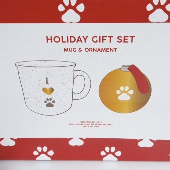 LOVE YOUR PET 20 OUNCE HOLIDAY MUG & ORNAMENT GIFT SET NWT - Picture 2 of 2